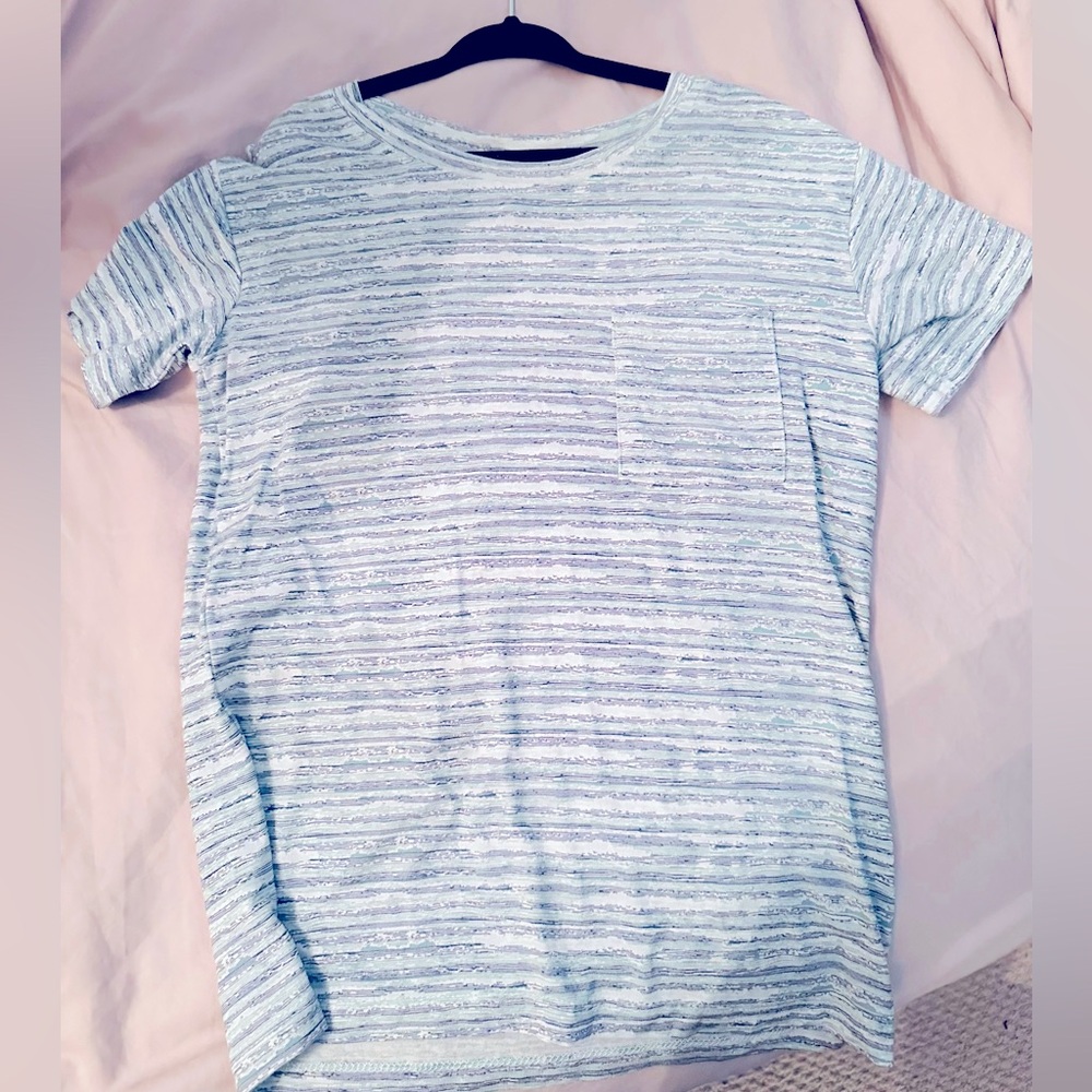 Kate Quinn Relaxed Classic Pocket Short Sleeve River Stripe Lenzing Modal size 8